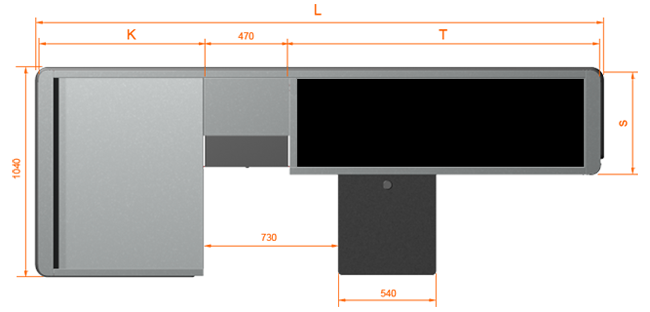 Чертеж Кассовый бокс серии Standard - Univer Jet