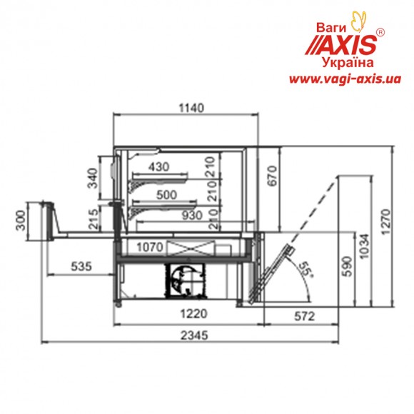 Витрина Миссури А patisserie ОС 130 1,25м Витрина Миссури А patisserie ОС 130 1,25м