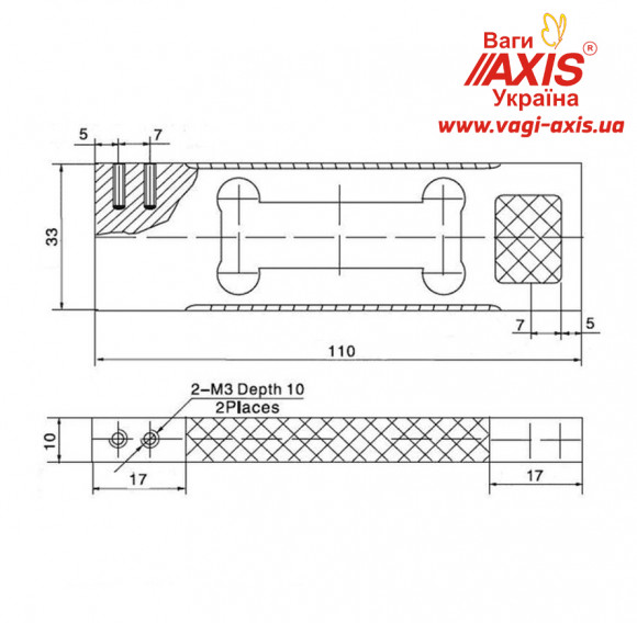 Тензодатчик Keli AMPB (0.6кг, 1.2кг) Тензодатчик Keli AMPB (0.6кг, 1.2кг)