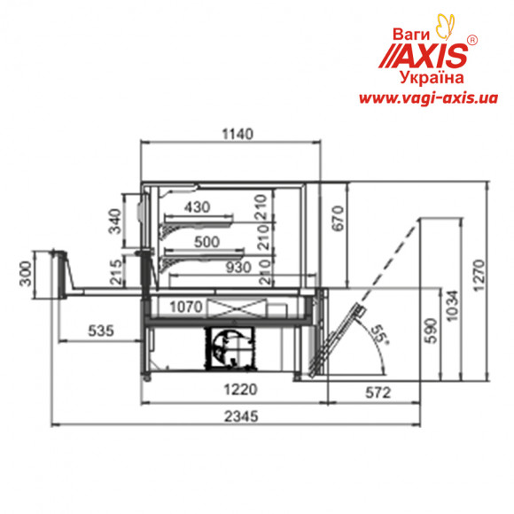 Витрина Миссури А patisserie ОС 130 2,5м Витрина Миссури А patisserie ОС 130 2,5м