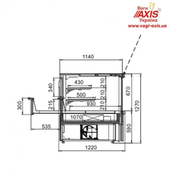 Витрина Миссури А patisserie ПС 130 1,25м Витрина Миссури А patisserie ПС 130 1,25м