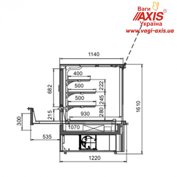 Витрина Миссури А patisserie ПС 160 2,5м Витрина Миссури А patisserie ПС 160 2,5м