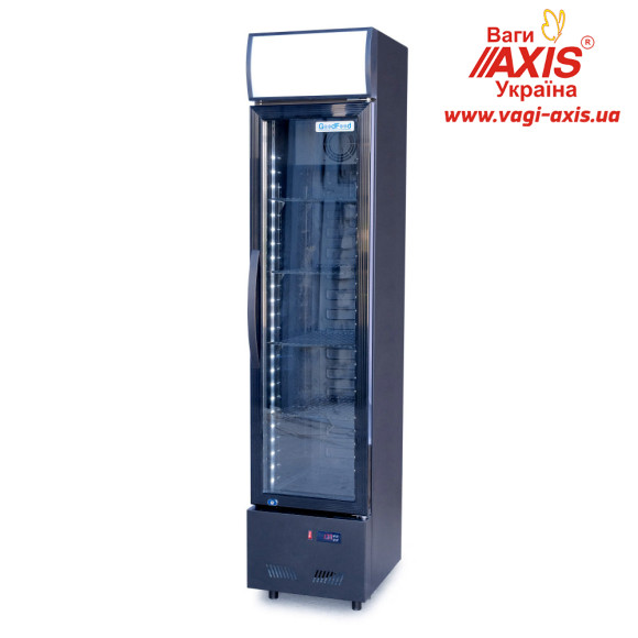 Шафа холодильна для напоїв GoodFood BC160BB2LED чорна-чорна