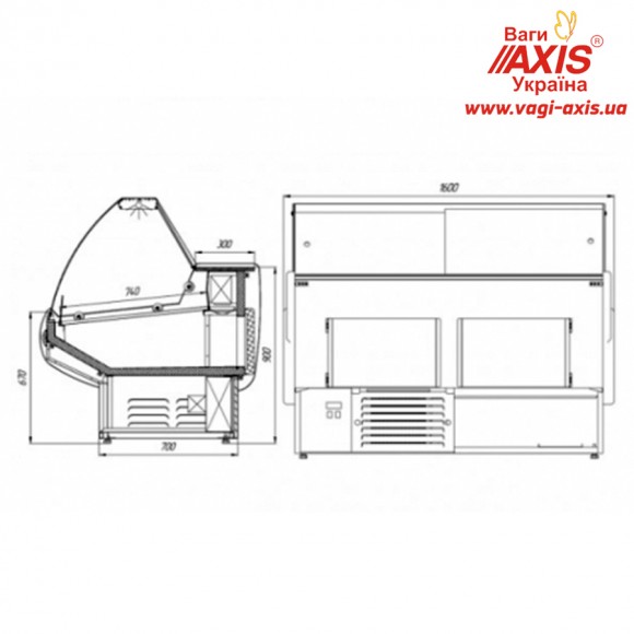 Холодильная витрина Juka VGL160