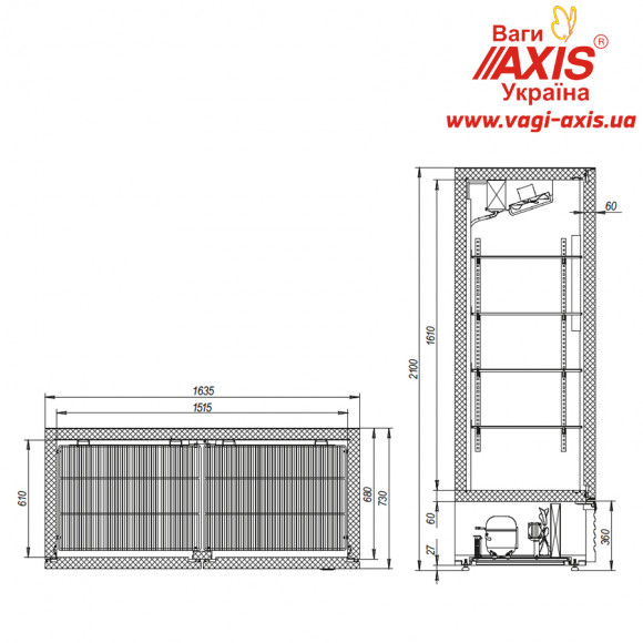 Case refrigerating Capri 1,5N stainless steel Case refrigerating Capri 1,5N stainless steel