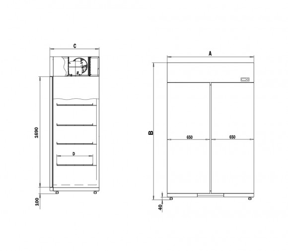 Шкаф холодильный ШХС(Д) Техас ВА 1.0 Шкаф холодильный ШХС(Д) Техас ВА 1.0