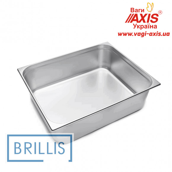 Гастроемкость Brillis н/ж сталь GN 2/1-200 мм (650x530x200мм)
