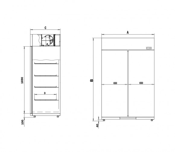Шкаф холодильный ШХС(Д) Техас ВА 1.2 Шкаф холодильный ШХС(Д) Техас ВА 1.2