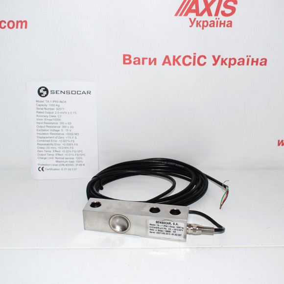 Тензодатчик Sensocar TA-1l (500, 550, 750, 1000, 1100, 1500, 1760, 2000kg) сенсокар