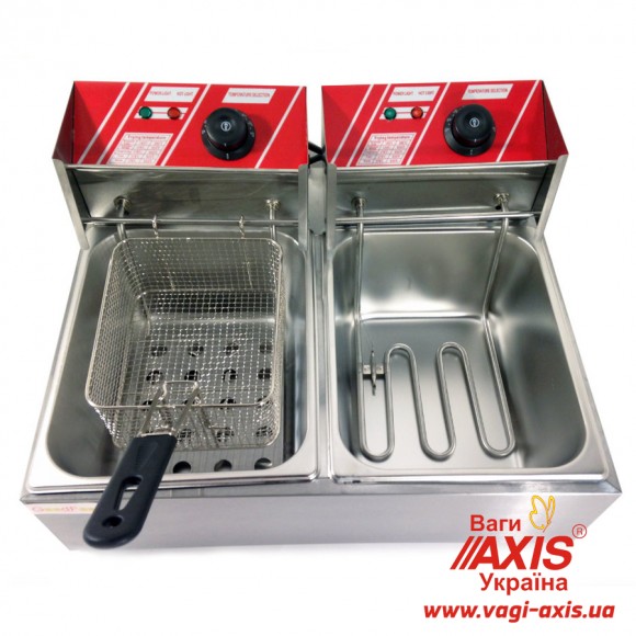 Фритюрница двойная электрическая профессиональная GoodFood EF6+6 Фритюрница двойная электрическая профессиональная GoodFood EF6+6