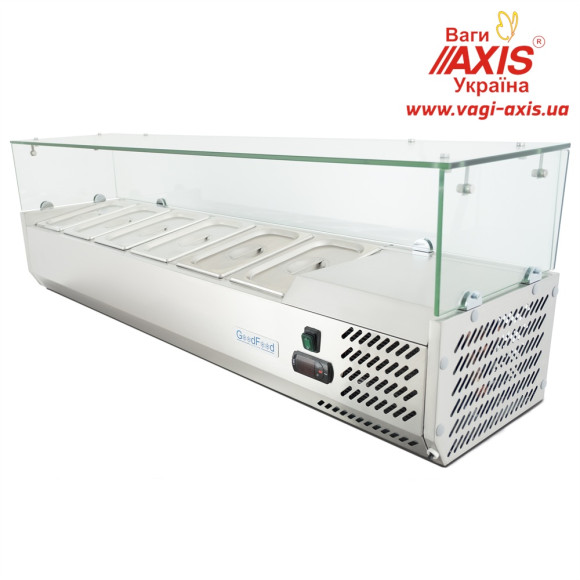 Холодильная витрина для топпинга GoodFood GF-VRX1400/380-H6C Холодильная витрина для топпинга GoodFood GF-VRX1400/380-H6C