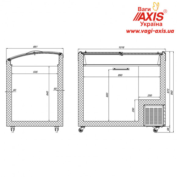 Ларь морозильный с гнутым стеклом Juka M300S