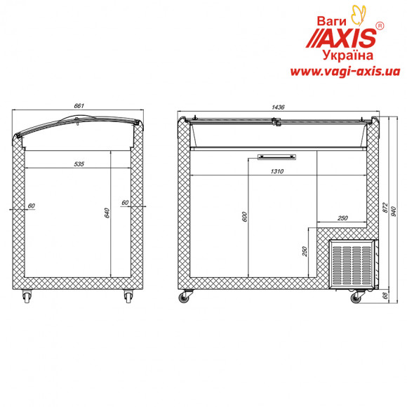 Ларь морозильный с гнутым стеклом Juka M500S