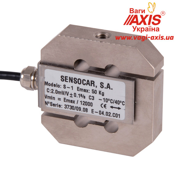 Тензодатчик Sensocar S-1l (30, 50, 75, 100, 150kg) сенсокар