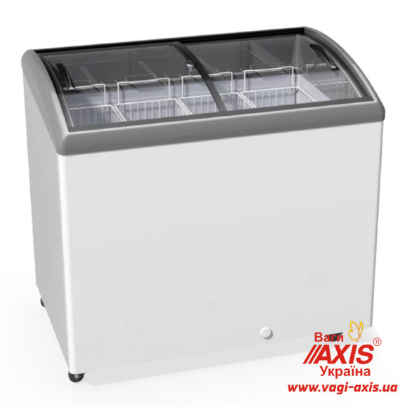 Chest freezer with bent glass Juka M300SH Chest freezer with bent glass Juka M300SH