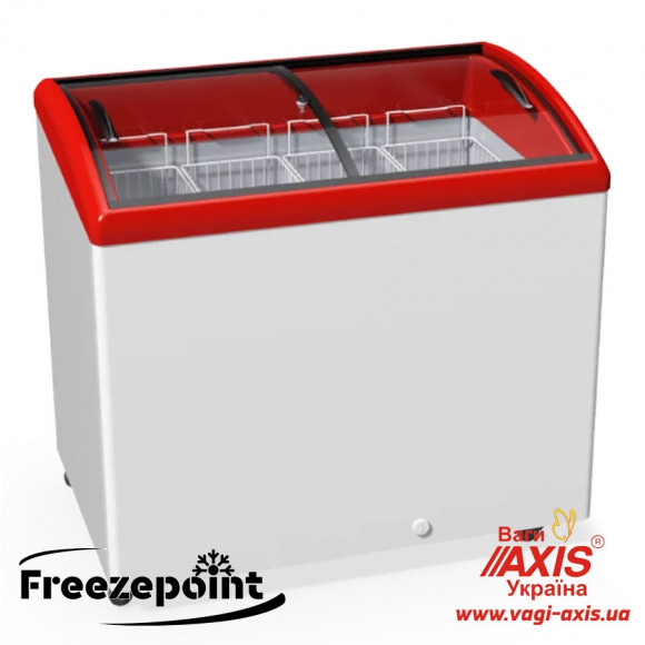 Chest freezer with bent glass Juka M300SH Chest freezer with bent glass Juka M300SH