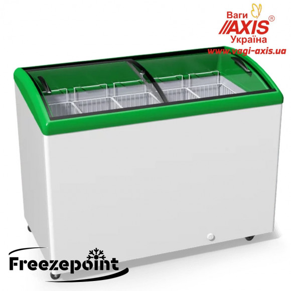 Chest freezer with bent glass Juka M400SH Chest freezer with bent glass Juka M400SH