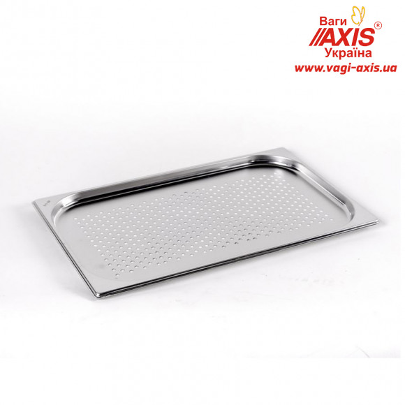 Гастроемкость Brillis перфорированная н/с без ручек 1/1x20mm, Ø 6 mm