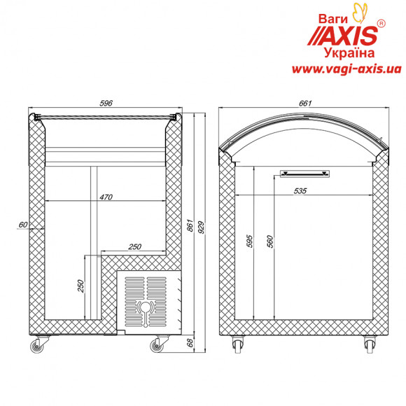 Морозильный ларь с гнутым стеклом Juka M100V