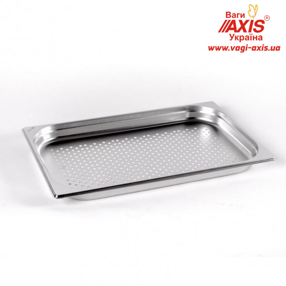 Гастроемкость Brillis перфорированная н/с без ручек 1/1x40mm, Ø 6 mm