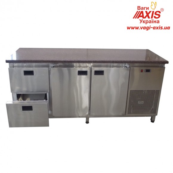 Холодильный стол Tehma с гранитной столешницей 2 двери + 2 ящика, без борта (1860х700х850)
