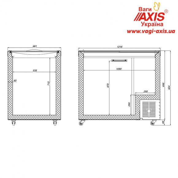 Freezer with direct glass Juka M400P Freezer with direct glass Juka M400P