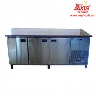 Стол холодильный Tehma с гранитной столешницей 3 двери, без борта (1860х700х850)