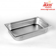 Гастроемкость Brillis перфорированная н/с без ручек 1/1x100mm, Ø 6 mm